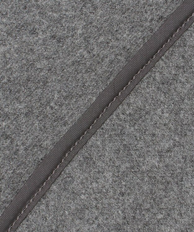 23区 【エステータ】ウールツイルジャージー スリットネック ブラウス グレー