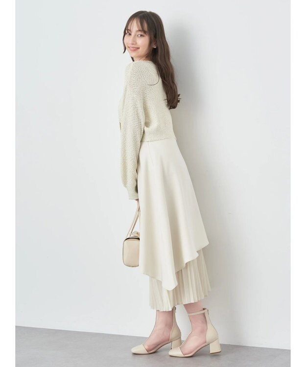 earth music&ecology ポコポコヤーンショートカーディガン Off White