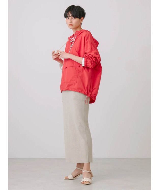 AMERICAN HOLIC ポケッタブル撥水加工アノラックパーカー Red