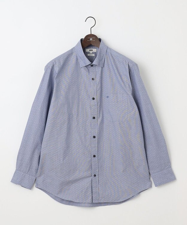 JOSEPH ABBOUD 【キングサイズ・オーガニックコットン使用】 オーガニックコットンドビーシャツ サックスブルー系7