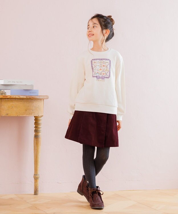 組曲 KIDS 【110-140㎝】コーデュロイ キュロット ワイン系