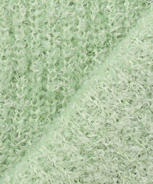 ANY カーリーファンシーニット グリーン