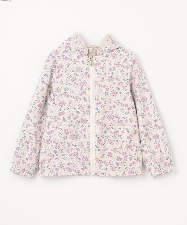 ANY KIDS フード取り外し リバーシブル ブルゾン ライトベージュ