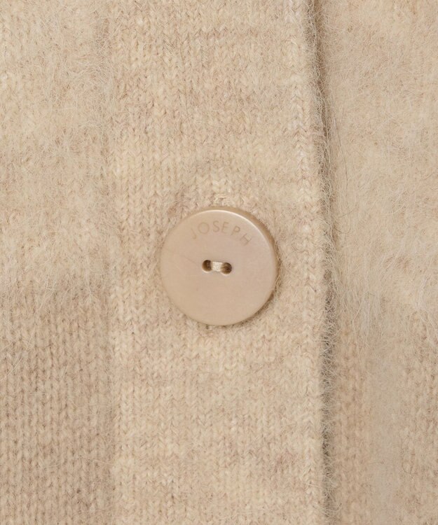 JOSEPH ブラッシュドストライプカーディガン Powder