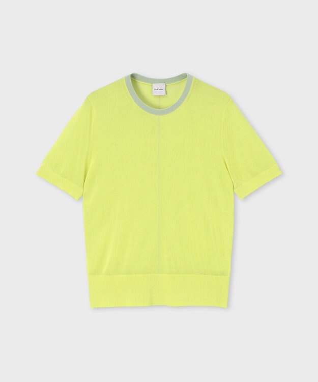 Paul Smith シアーレイヤード 半袖ニット ライトイエロー