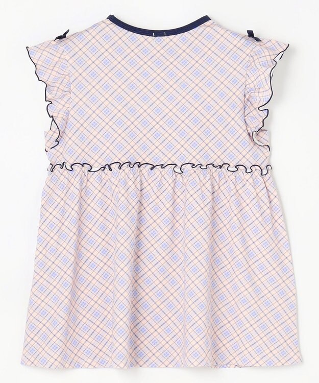 組曲 KIDS 【150-160㎝】 サマーチェックチュニック ピンク