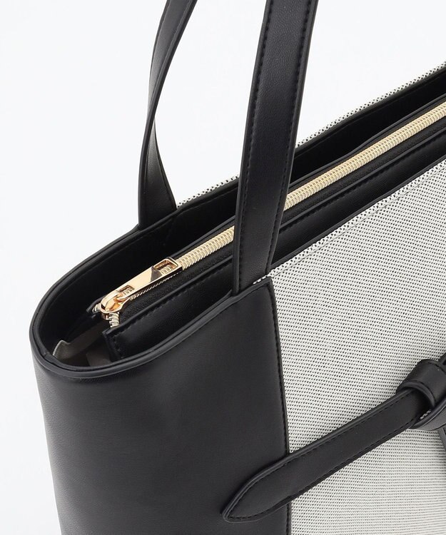 ANY SIS キャンバスコンビトート バッグ ブラック