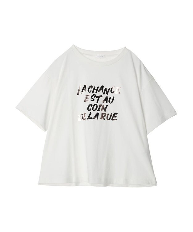 Green Parks 箔プリント半袖ボックスロゴＴ Brown