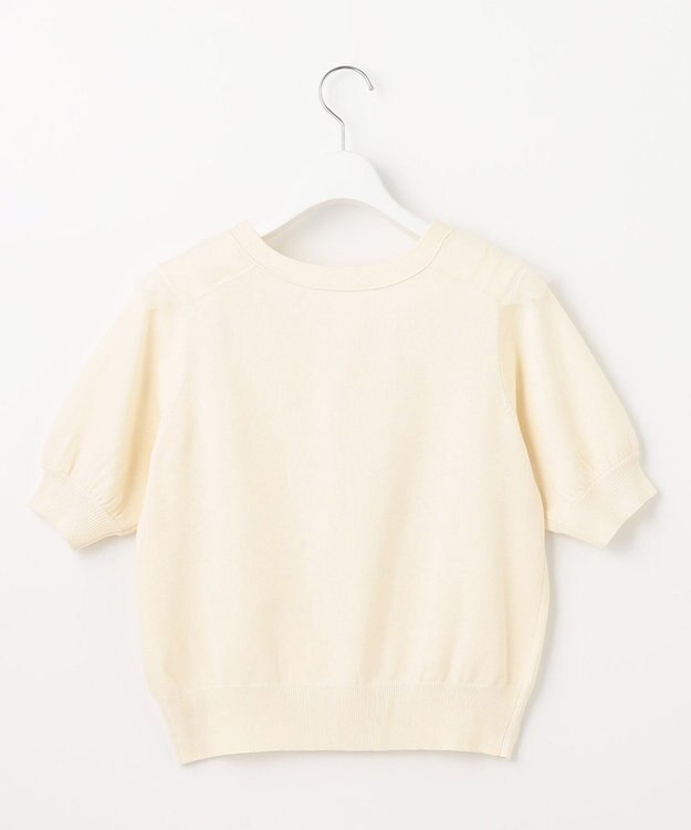 Feroux 【ご好評につき今季も登場！】チュールコンビパフスリーブ ニット アイボリー系