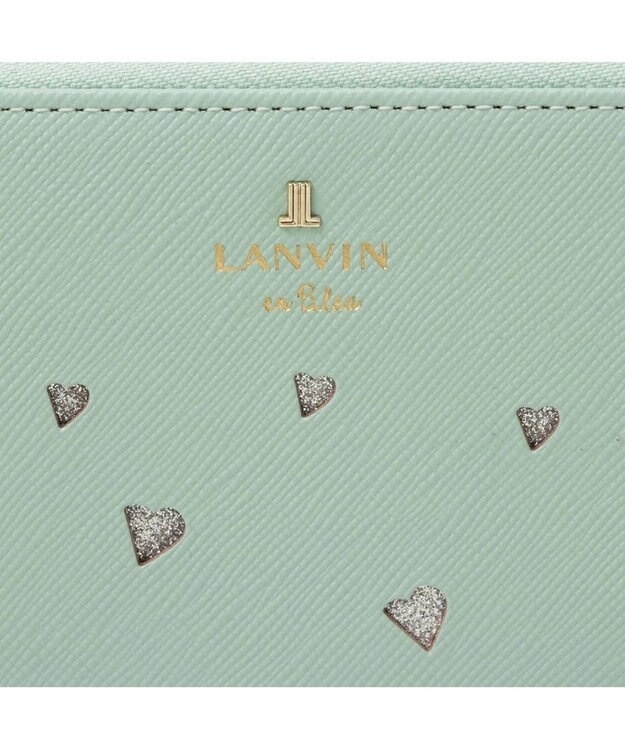 LANVIN en Bleu リュクサンブールハート Lファスナー長財布 ミント