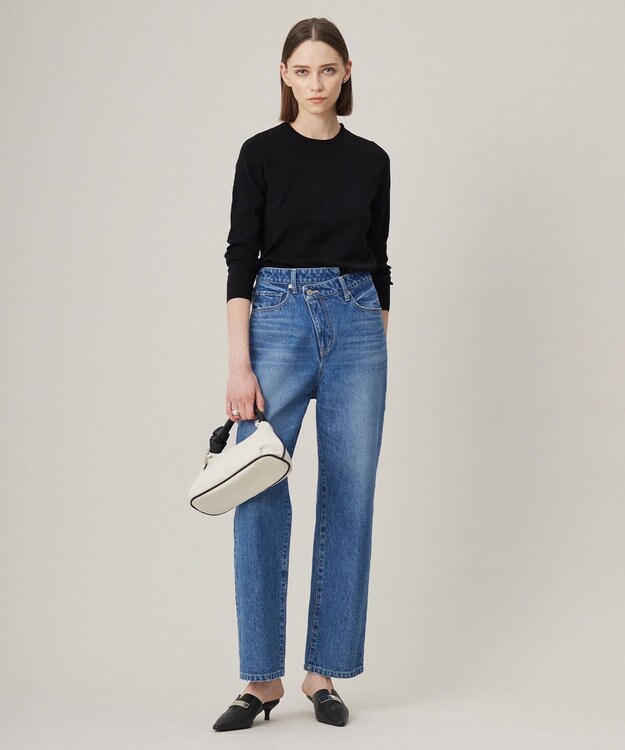 ICB 【洗える】 クロスコンビ ボウタイニット ブラック系