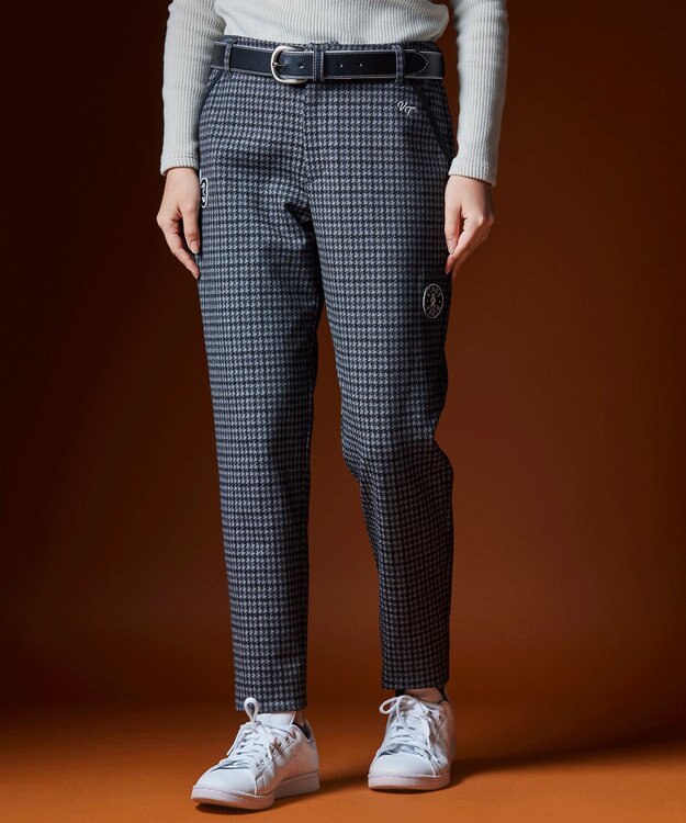 23区GOLF 【WOMEN】ガンクラブチェックテーパードパンツ ブラック系3