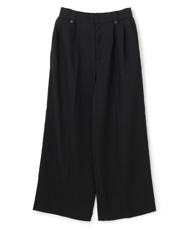 UNFILO 【セットアップ着用可】TENNEN TOUCH タックワイドパンツ ブラック