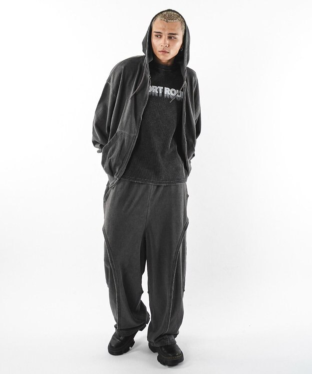 WEGO 【ユニセックス着用ITEM】バルーンBIGダブルZIPパーカー ブラックその他