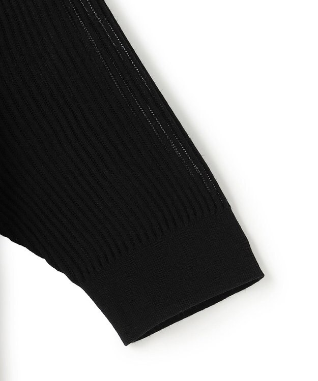 BEIGE， LEPIDO / 前後2WAY シアー編みニット Black