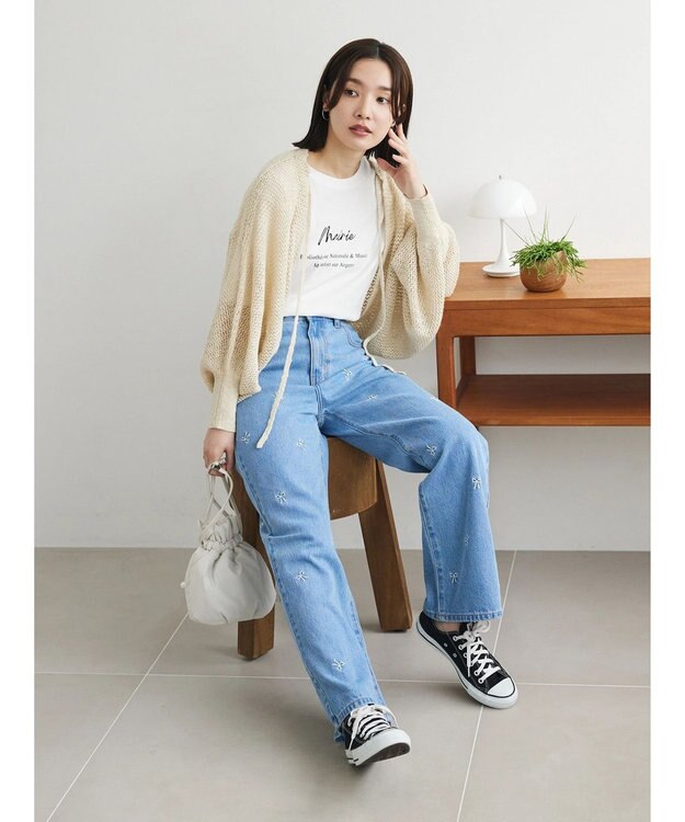 Green Parks ２ｗａｙ　スラブボレロカーディガン Light Beige