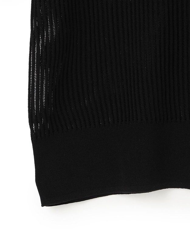 BEIGE， LEPIDO / 前後2WAY シアー編みニット Black