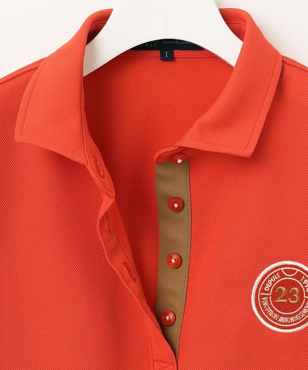 23区GOLF 【WOMEN】【吸水速乾/UVカット】エイトロックポロシャツ オレンジ系