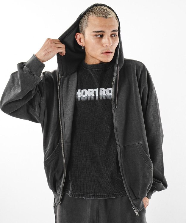 WEGO 【ユニセックス着用ITEM】バルーンBIGダブルZIPパーカー ブラックその他