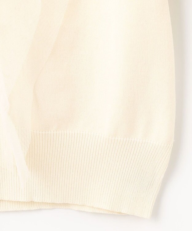 Feroux 【ご好評につき今季も登場！】チュールコンビパフスリーブ ニット アイボリー系