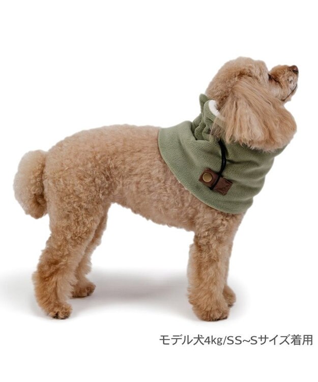 PET PARADISE ペットパラダイス フリーススヌード 小型犬 グリーン