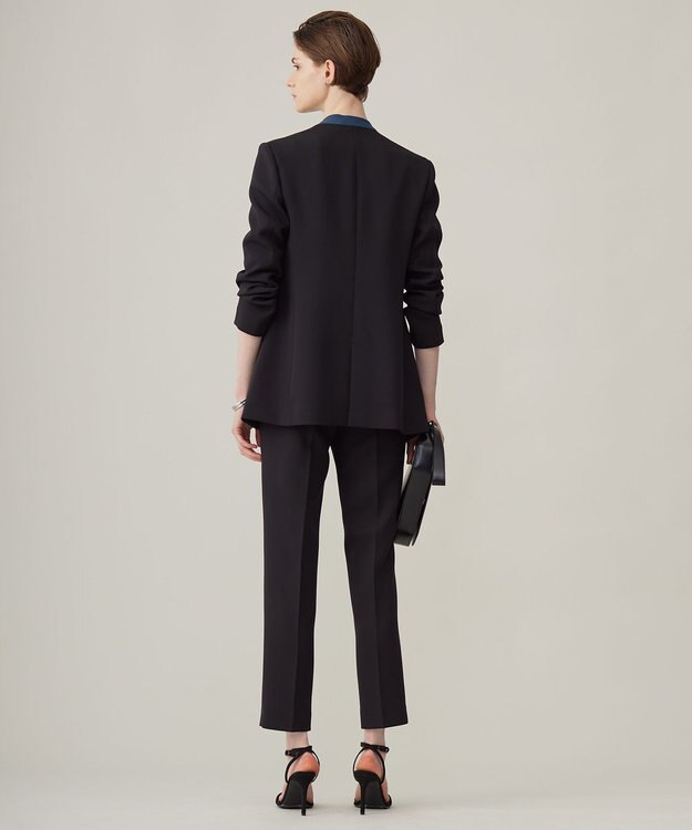 ICB 【洗える】トリプルクロスツイル スティックパンツ ブラック系