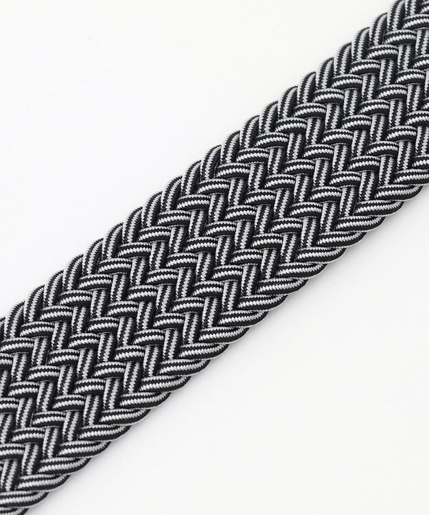 JOSEPH ABBOUD 【イタリア素材・ストレッチ・日本製】ミックスメッシュ ベルト ブラック系