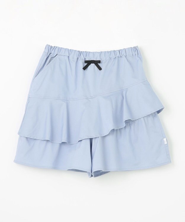 組曲 KIDS 【150-160㎝】アシンメトリーフリル キュロット サックスブルー系