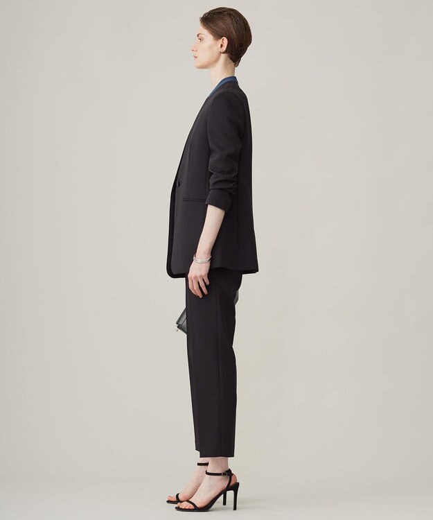 ICB 【洗える】トリプルクロスツイル スティックパンツ ブラック系