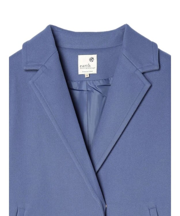 earth music&ecology チェスターコート（無地） Blue