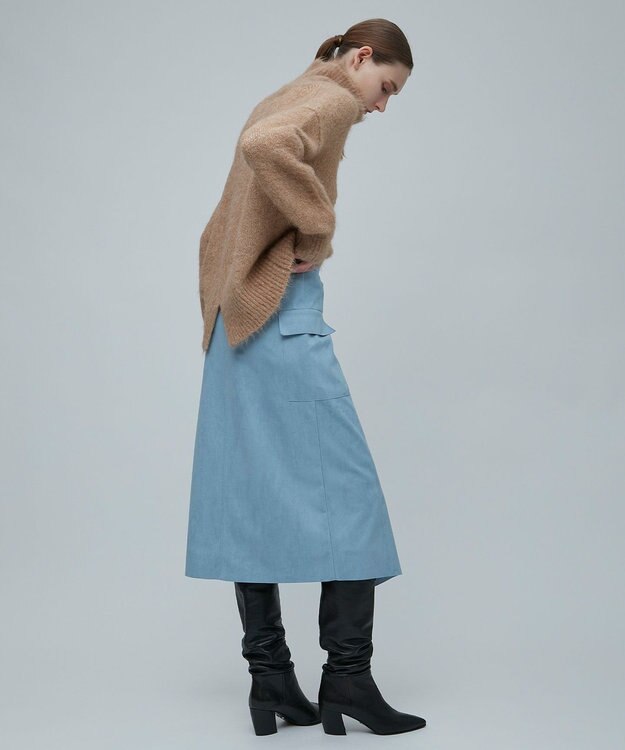 BEIGE， DANTON / フェイクスエードスカート Sax