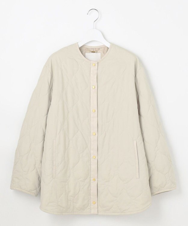 自由区 S 【洗える】パディングキルト アウター ライトベージュ