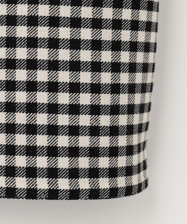 ANY SIS 【美人百花10月号掲載】2WAYリバーシブルラップ スカート 白黒ギンガム×チャコール