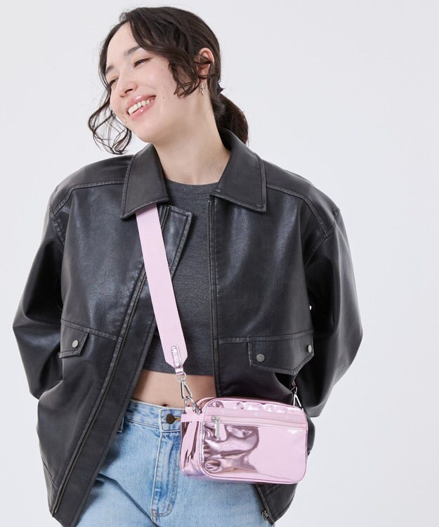 LeSportsac MIR E/W PHONE CROSSBODY/ピンクアメジスト ピンクアメジスト