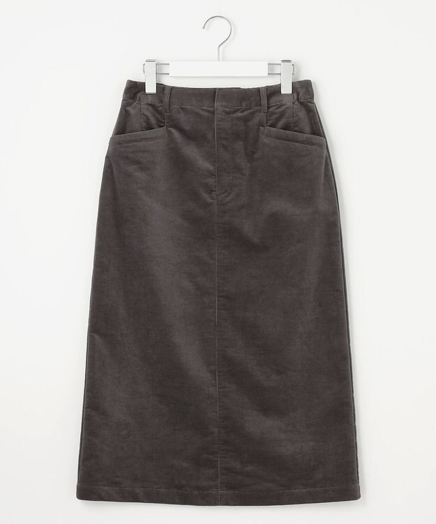 J.PRESS LADIES 【洗える】ハイブリッドAIRDUROY スカート グレー系