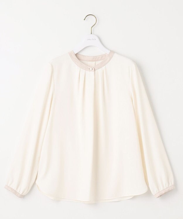 ANY SIS 【AIコラボ】フロントボタンタック ブラウス オフホワイト