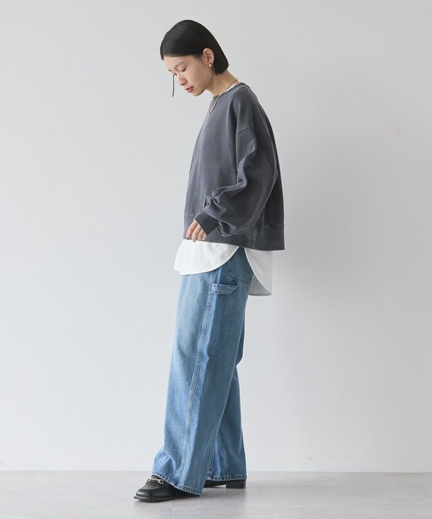 AMERICAN HOLIC ピグメントショートスウェット Charcoal Gray