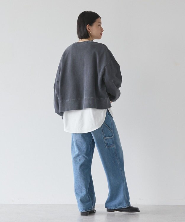 AMERICAN HOLIC ピグメントショートスウェット Charcoal Gray