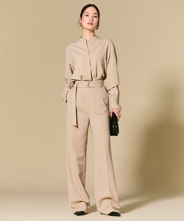 BEIGE， 【セットアップ対応】SPHENE / スタンドカラープルオーバーブラウス Beige