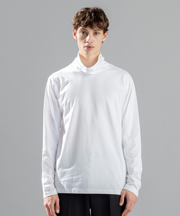 JOSEPH HOMME スビンソフトジャージー　タートルネックカットソー ホワイト系