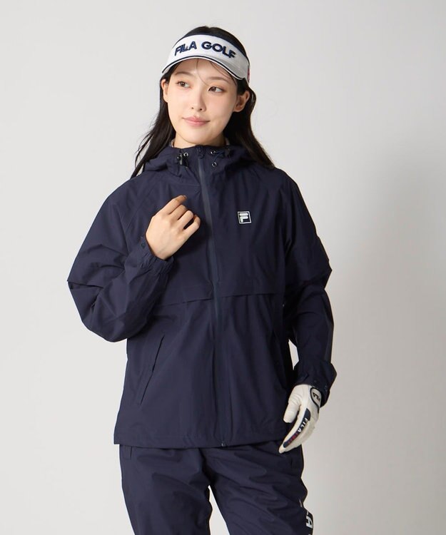 FILA GOLF／marie claire 【FILA GOLF】 収納袋付きレインウェア上下セット ネイビー