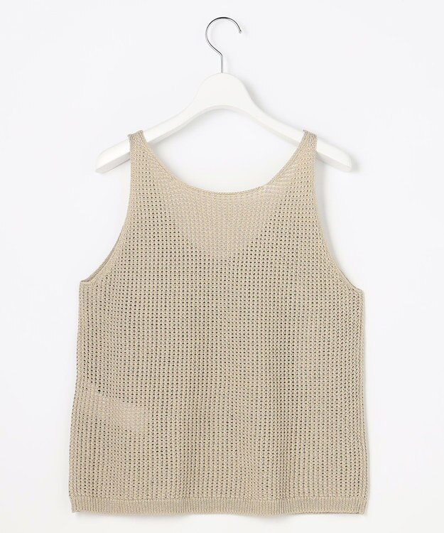 自由区 【カタログ掲載】ペーパーコットンメッシュ ベスト ベージュ