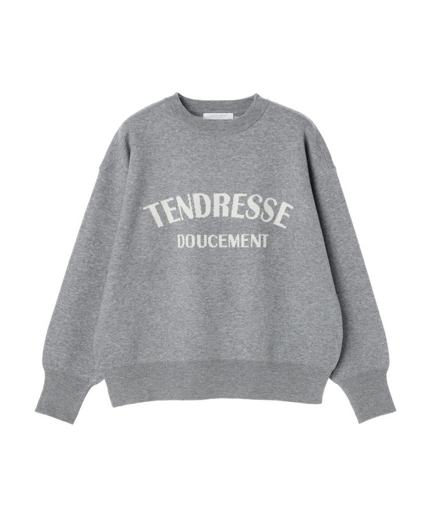 Green Parks もちやわ　ロゴニットプルオーバー Gray Mixture