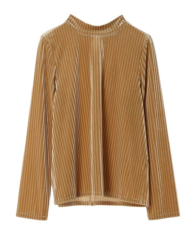 Green Parks ・ＳＵＧＡＲ　ＳＰＯＯＮ　ベロアストライプハイネック Beige