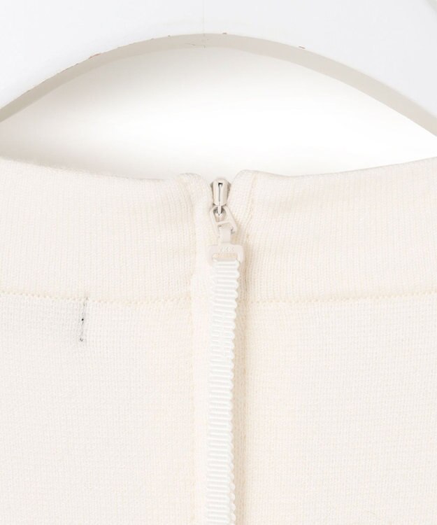 23区 【洗える】ヴィスコースストレッチ ミラノリブ ニット オフ×ブラック