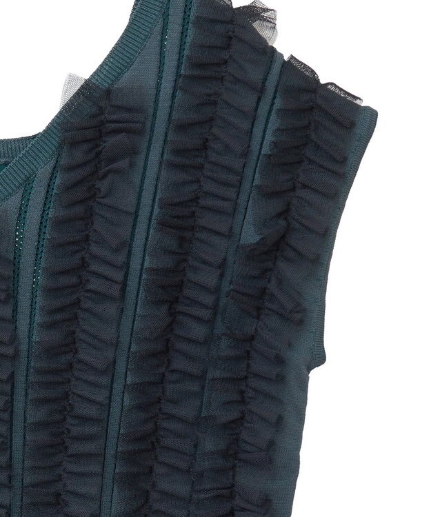 YECCA VECCA 2wayチュールフリルニット Black