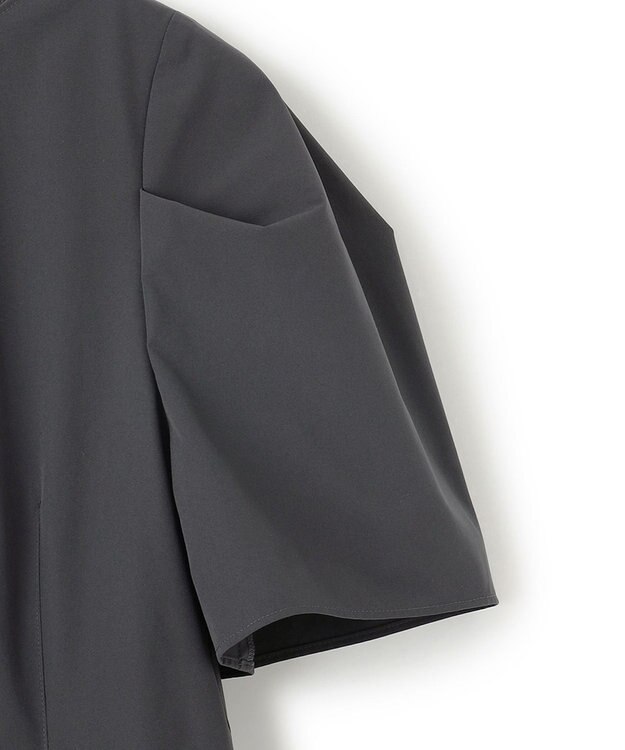 UNFILO L 【mi-molletコラボ】FINE MOVE Iラインワンピース チャコール