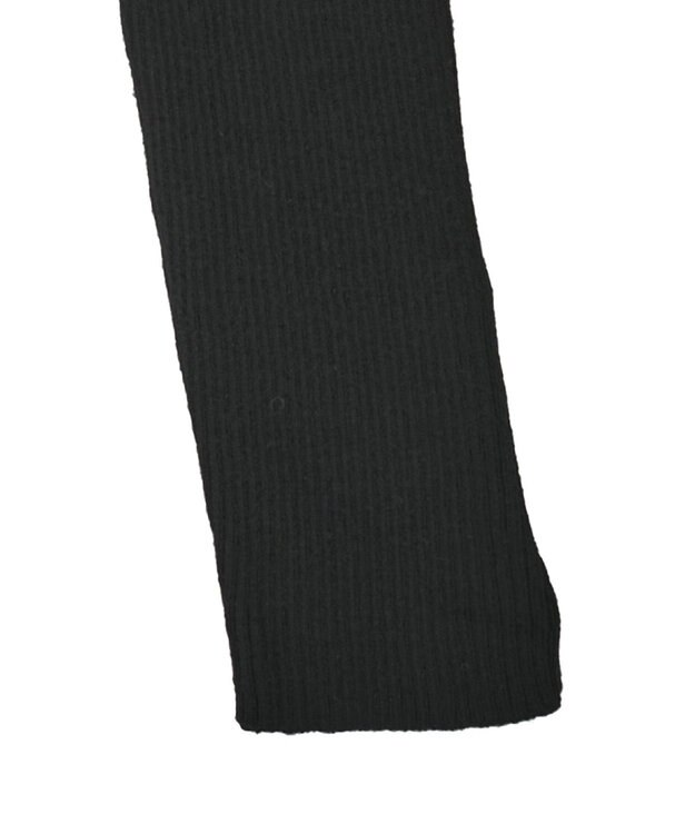 Green Parks もちやわ袖口釦リブニットプルオーバー Black