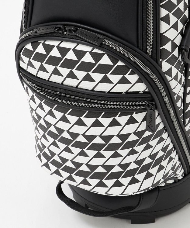 23区GOLF 【UNISEX】フラッグ総柄キャディバッグ　他と被らないデザイン ブラック系5