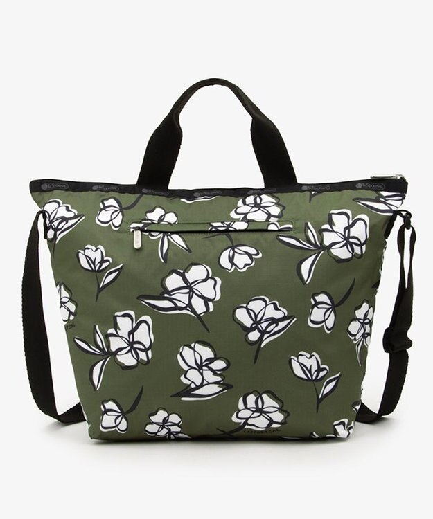LeSportsac DELUXE EASY CARRY TOTE/オリーブフローラルシルエット オリーブフローラルシルエット